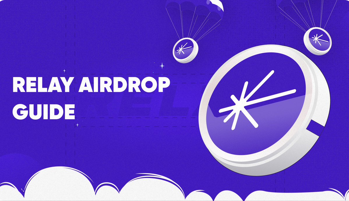Relay - Airdrop Guide 🪂

📊 raised: $43M 

They recently announced Relay Chain, and had previously hinted at a future token launch.

   📌 Follow theses steps to position: 
   
   ➖use the bridge to moov funds (0% fees): relay.link
   ➖put liquidity in vaults: