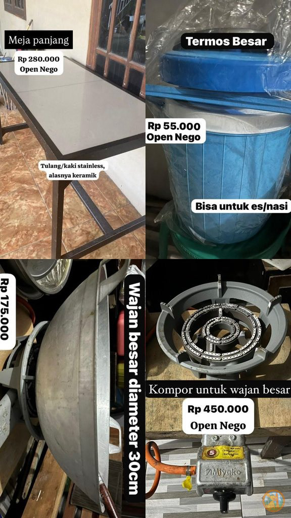 SmgMenfess's tweet photo. ndes! titipan permisi izin WTS ya, dijual perlengkapan usaha. baru dipakai sebulan &amp; kondisi masih bagus banget. lokasi tembalang ya.

harga (3.5jt take semua) nego aja alias bisa ditawar. kalo mau ambil satuan juga boleh banget harga tertera dan nego juga. thanks, saya di reply. https://t.co/QUNjfCX9DK