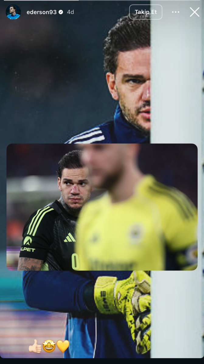 ederson’dan story geldi