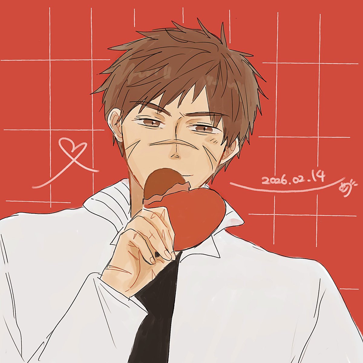 dsr0613's tweet photo. #DS版深夜のお絵描き一本勝負　
#DarrenShan

お題「バレンタイン」
大遅刻すみません🙏😭💦 https://t.co/BTqOR1lqkh