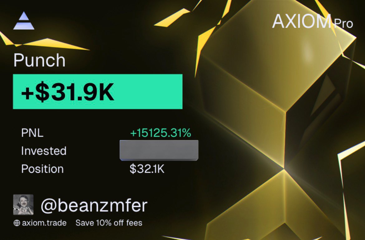 Autismo_Beanz's tweet photo. Fully exited on 1 wallet holding this one for 100M or zero 🤷🏽‍♂️ 

$punch https://t.co/8rvN8RsmfP
