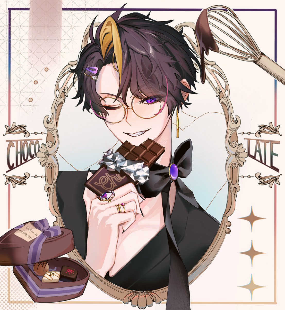 大遅刻バレンタイン💜
#YaminoArt