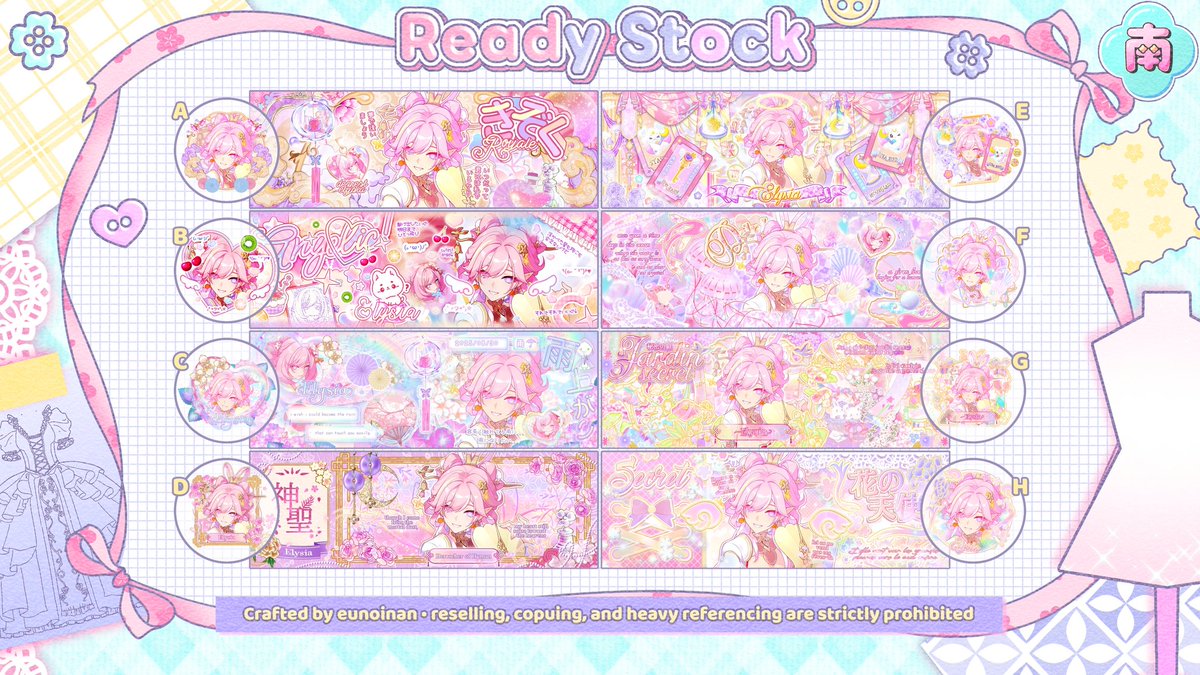 eunoinan's tweet image. Aloow, nan kembali membawa 8 ready stock layout skin elysia terbaru iaa💞 Price on ALT &amp;amp; payment via QRIS. Skuyy jemputt layout istri tercingtah😽💜

Any interactions are greatly appreciated! 💙

#zonajajan #zonaba #zonauang