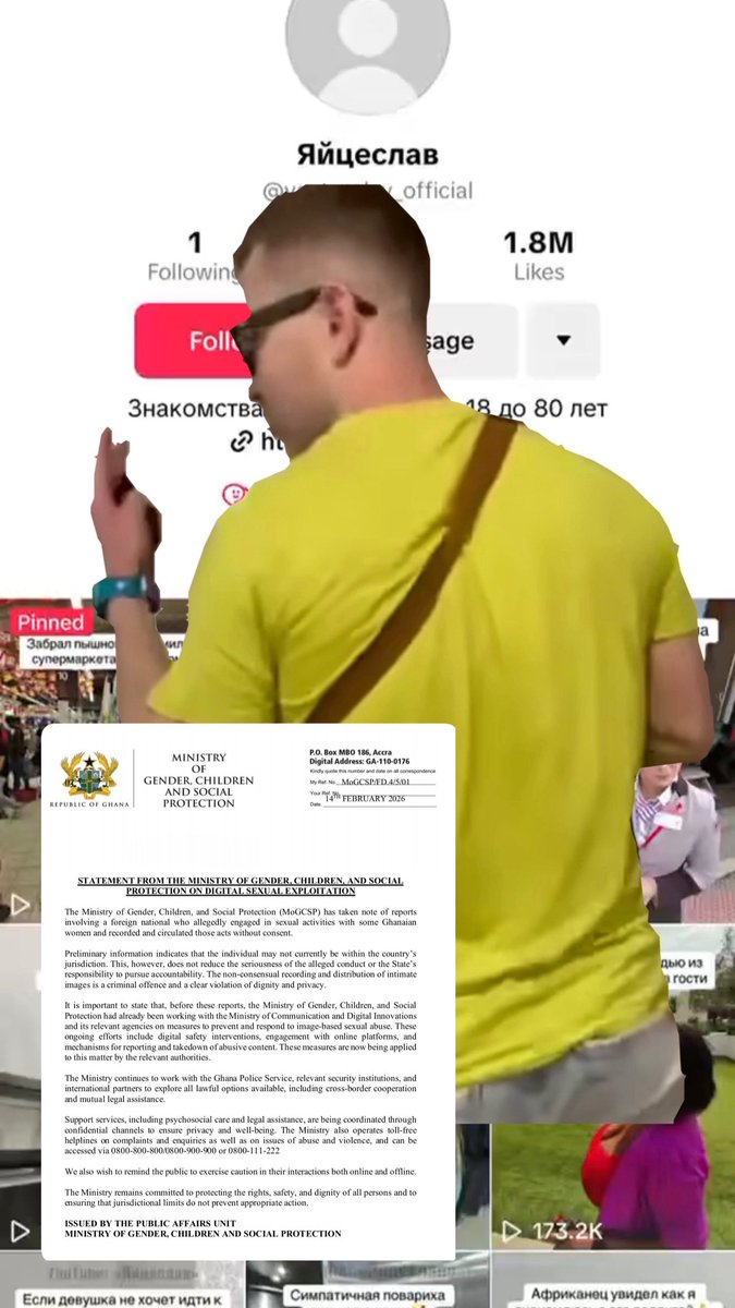 LarryMadowo's tweet image. The Ghanaian government wants Russian man who shared intimate videos of multiple women extradited back to the country and charged in court. “It’s a crime to record a person without their consent.”

It is also offering the women counselling and legal support. What’s Kenya doing?