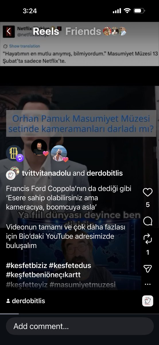 TvitTvitAnadolu's tweet photo. Francis Ford Coppola'nın da dediği gibi
'Esere sahip olabilirsiniz ama
kameracıya, boomcuya asla' https://t.co/8LJbcDH21o
