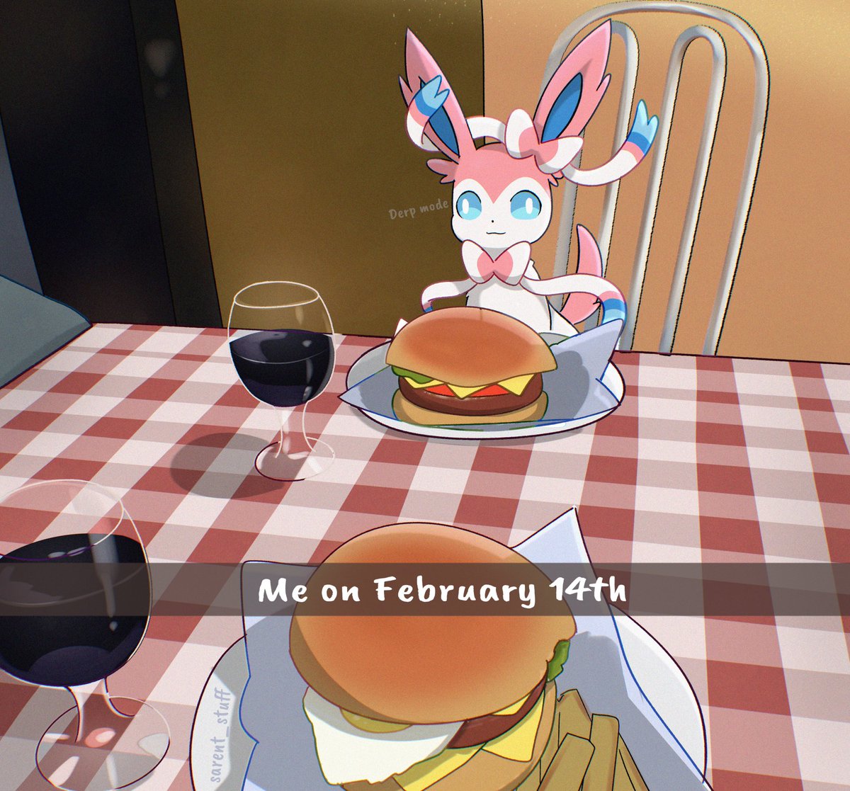 La cita de Alex fue más o menos así

El comiendo una hamburguesa junto con un vaso de vino, mirando literalmente a la nada... Al parecer tener a su hermana en el sótano y escuchar como está entra en "crisis" durante la noche no le ha permitido dormir bien