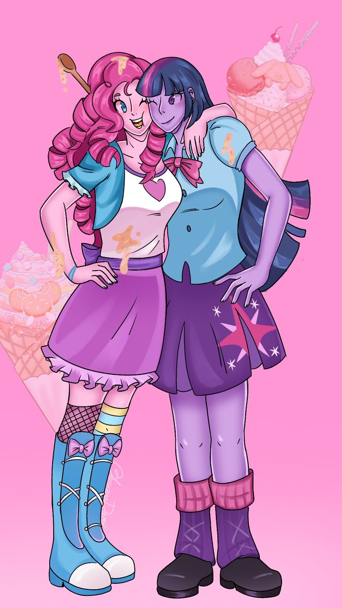 Feliz San Valentín pasado bonitos y bonitas, un dibujo de un ship bonito🩷💜 #mylittlepony #TwilightSparkle #pinkiepie #ValentinesDay2026