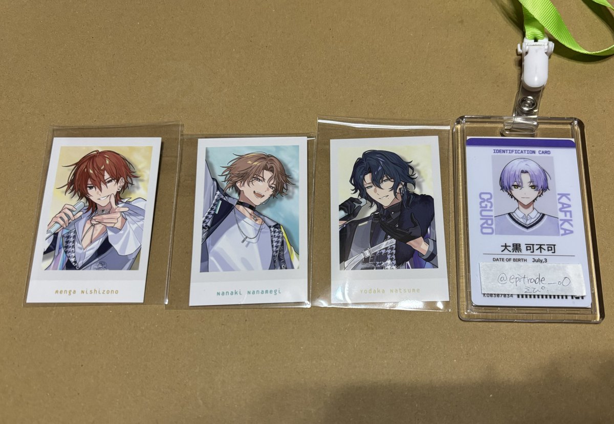 🎀交換
エイトリ 18TRIP
おもてなしライブ おもライ
特典 チェキ風カード

求 ▶︎ 可不可
譲 ▶︎ ⭐︎練牙、⭐︎七基、夜鷹

おもライ（21日>22日）手渡し>郵送
⭐︎はまとめての方優先
検索からもお気軽にお声掛けください💐