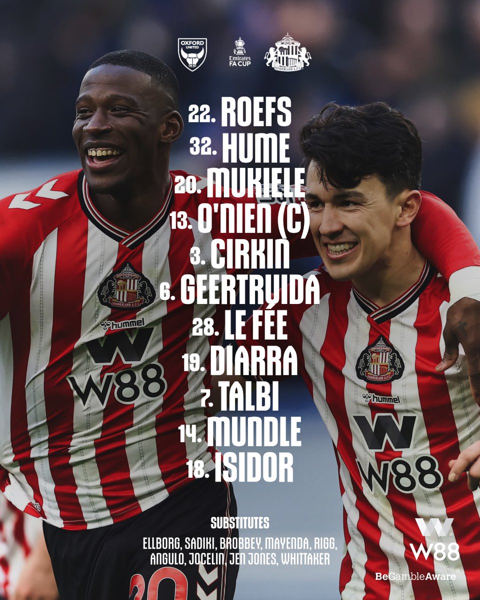 RLB's XI to take on Oxford United! 👊

#EmiratesFACup