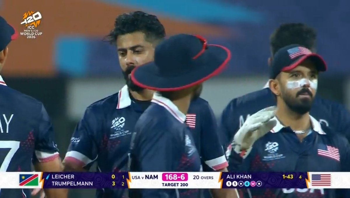 Sar_Kar0's tweet photo. 🇺🇸 USA won by 31 runs! 💪🏏
A strong all-round show from United States national cricket team against Namibia national cricket team! 🔥
#USACricket #USAvsNAM #Cricket #MatchWin #TeamUSA 🇺🇸🏆 https://t.co/DvUaN4YKrs