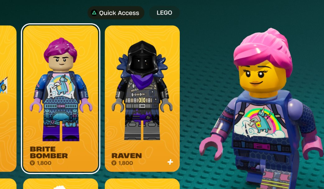 Seems like LEGO skins were meant to be yellow early on development