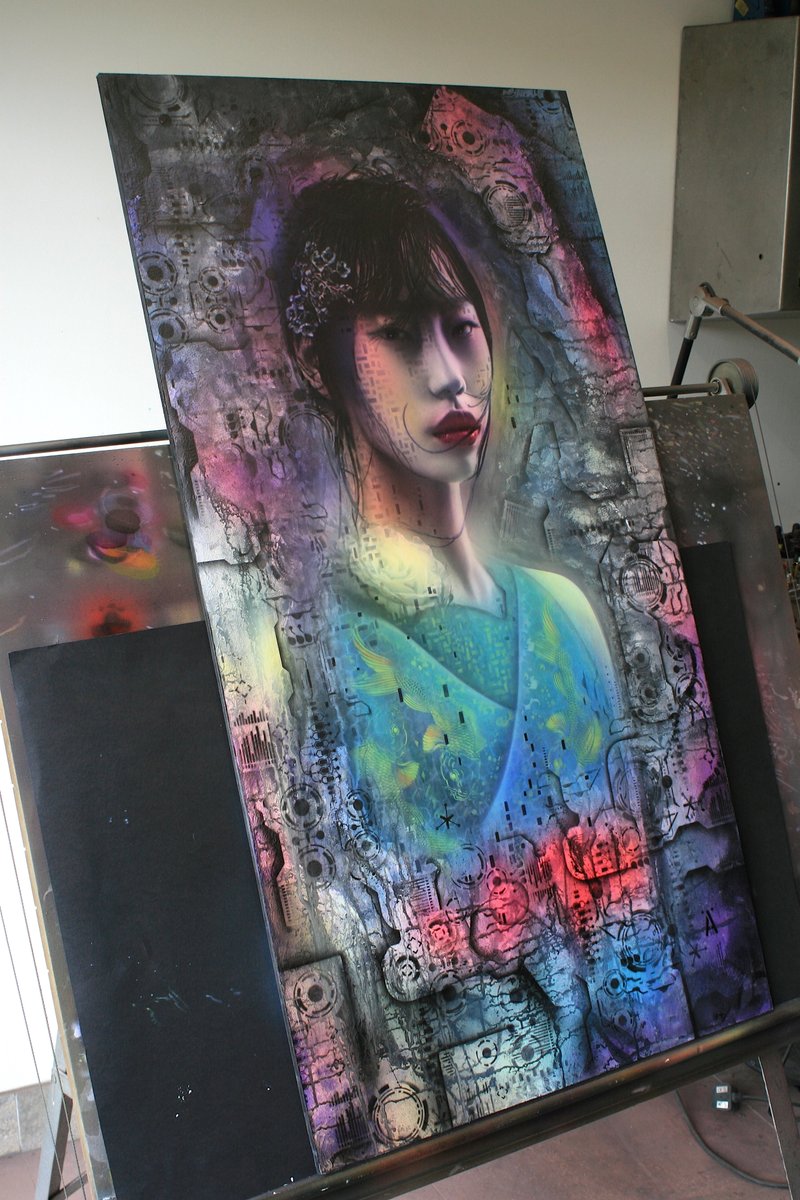 BESPOKEART63's tweet photo. Paintings from the New Artworks gallery Nottingham UK Coming soon. Title NEW LIFE. https://t.co/R6RqanL6cP