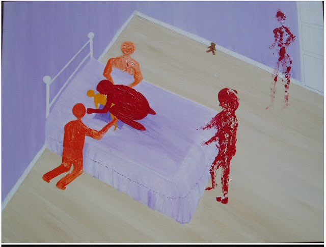 Hier ein Bild von John &amp; Tony Podesta und den Phantombildern im Vermisstenfall Madeleine McCann.

Rechts ein Bild aus Tony Podestas „Kunstgalerie“.

Beide sind in den Epstein-Files.