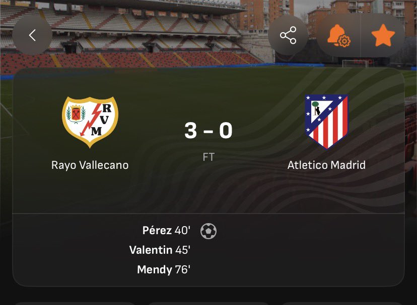 iamLatAnifowose's tweet photo. Friends and fans of FC Barcelona,
Let’s laugh 😆 at Atlético Madrid… 🤣🤣😿😺😸🤣🤣🤣 E choke!!
16th-place Rayo Vallecano humiliated 4th-place Atlético Madrid by 3 goals to nil. ⚽️⚽️⚽️
#Laliga #RAYATM https://t.co/HrIIk3atlU