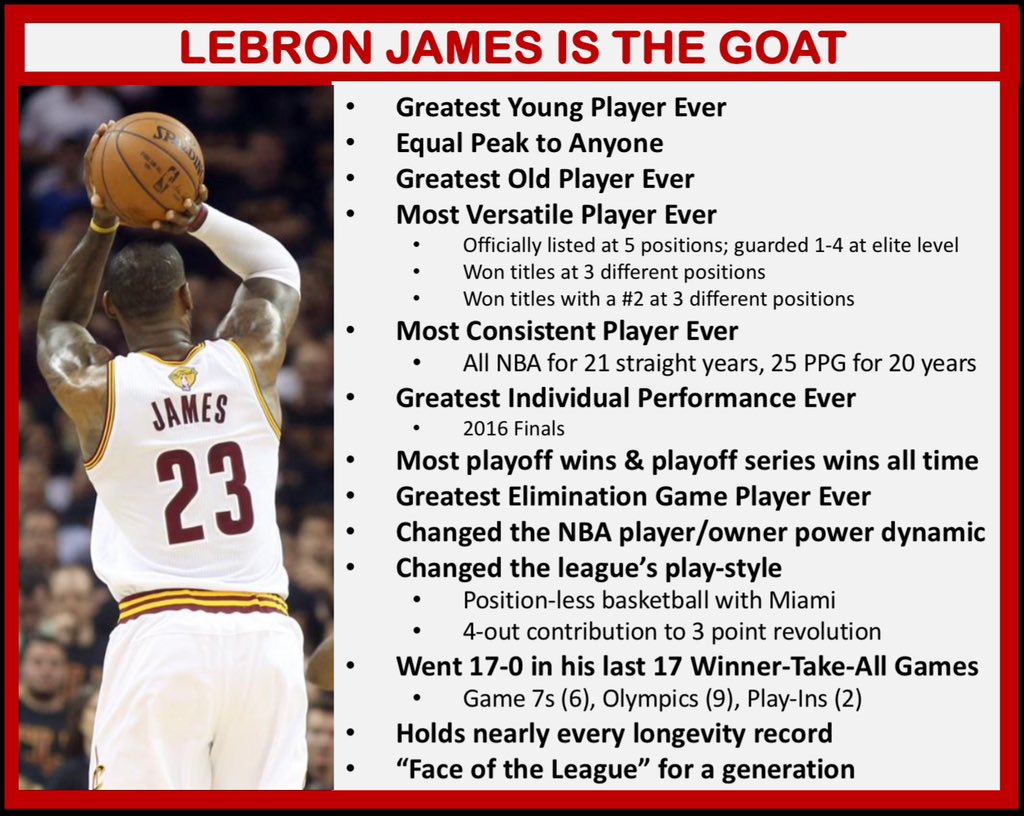 MythNix's tweet photo. Lebron is the GOAT. https://t.co/oAFIYIFBmn