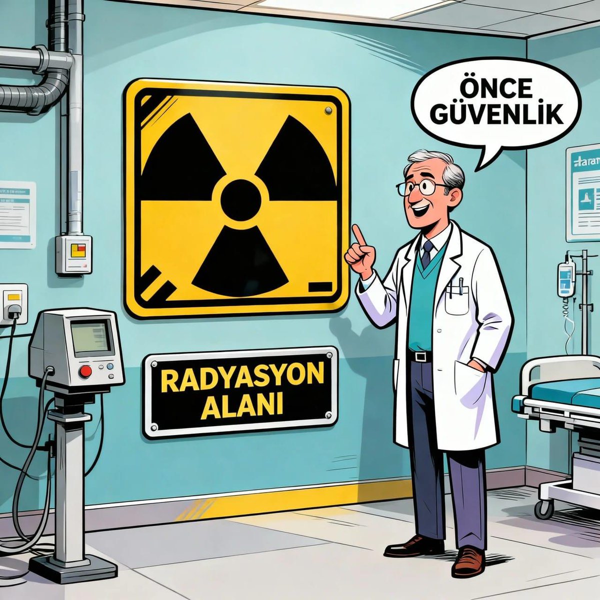 Radyoiyonizan maddelerle iş yapılan bir işyeri çok tehlikeli bir işyeridir.O nedenle;
#HastanelerCokTehlikeli İşyerleridir.