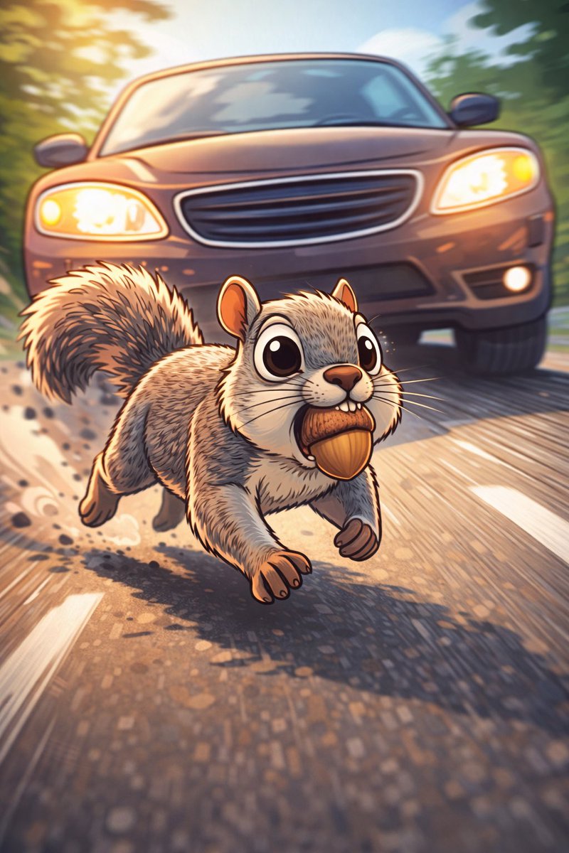 When squirrels run in front of your car, they’re heading for a tree they can see.

It’s instinct. Survival.
Not stupidity.

Liberals, on the other hand…

No tree.
No direction.
Just vibes and bad decisions.
