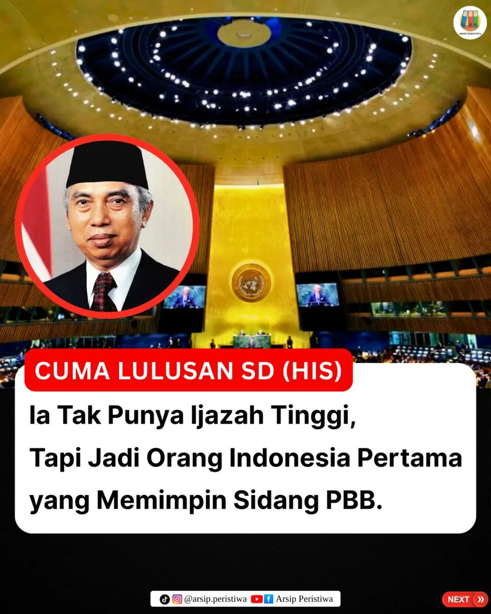 Sekolahnya Cuma SD, Tapi Memimpin Doktor Sedunia..." 😎🔥 Inilah Adam Malik. Wapres ke-3 RI yang track record-nya bikin geleng-geleng kepala. Bayangin: Beliau pendidikan formalnya rendah (Lulusan HIS/SD). Tapi beliau bisa jadi:

1. Pendiri Kantor Berita ANTARA.

2. Menteri Luar