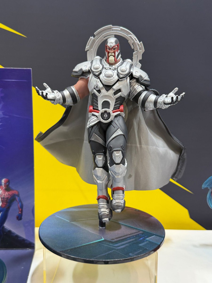preterniadotcom's tweet photo. McFarlane Toys Marvel Rivals 1/10 scale. Magneto has a wired fabric cape. https://t.co/QEXDdgHDet