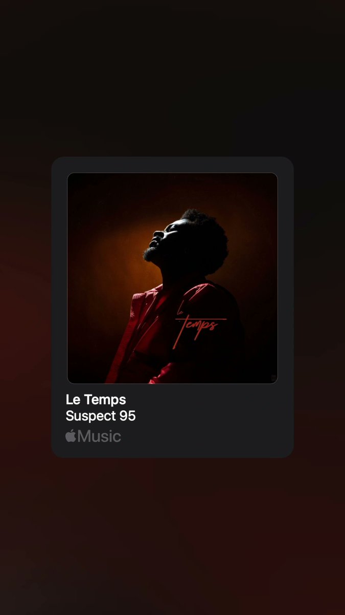 Le temps ne ment jamais et le morceau est enfin là⏳👑
​Le nouveau single de Suspect 95 — « LE TEMPS » — est disponible partout ! 🎧🔥
​Bonne  écoute! 👇​
🚨Spotify open.spotify.com/track/3PBOCHiq…
🚨Apple
music.apple.com/ci/album/le-te…
🚨Deezer 
link.deezer.com/s/32svRVtabsNO…

⚡️⚖️
#LeTemps #Syndicat