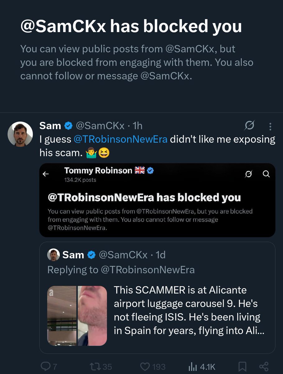 I guess <a href="/SamCKx/">Sam</a> didn't like me exposing his scam. 🤷‍♂️😆