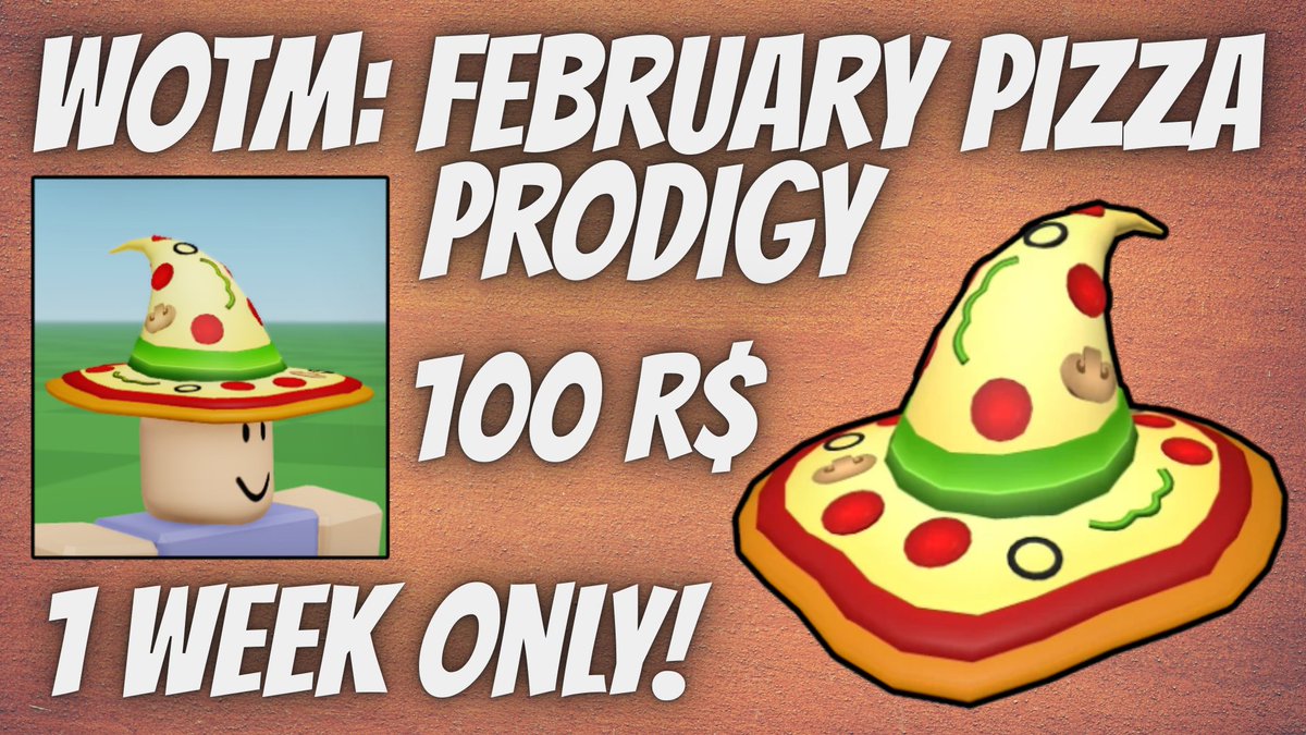 Hello everyone! This month's edition of the Wizard of the Month is out now, with it being pizza themed!🍕It is available for one week only for 100 R$. Make sure to get it while it is still served hot!
#Roblox #RobloxDev #RobloxUGC

Link: roblox.com/catalog/853010…