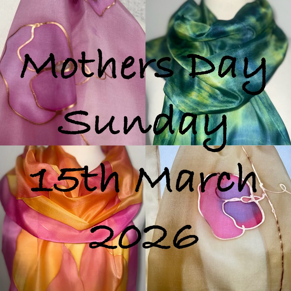 Spoil your mother and make her day!

A Designer Silk Artist hand painted silk scarf is a quality gift of love, gratitude and style. Show her just how much you care and spoil your mum, treat her to a hug in silk! 
#lovesilk 
#mothersdaygift 
#silkartscarf