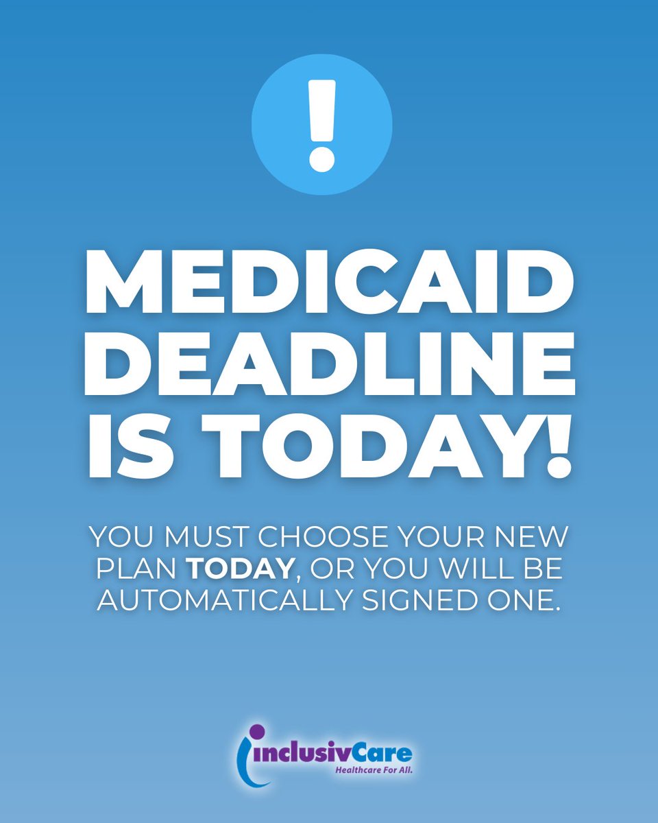 Because your care matters! 

If you have UnitedHealthcare Medicaid, choose your new plan today to keep InclusivCare as your provider.

Select your new plan now: inclusivcare.com/medicaid-faq

#InclusivCare #CommunityCare #NOLAHealth #Westbank #Eastbank