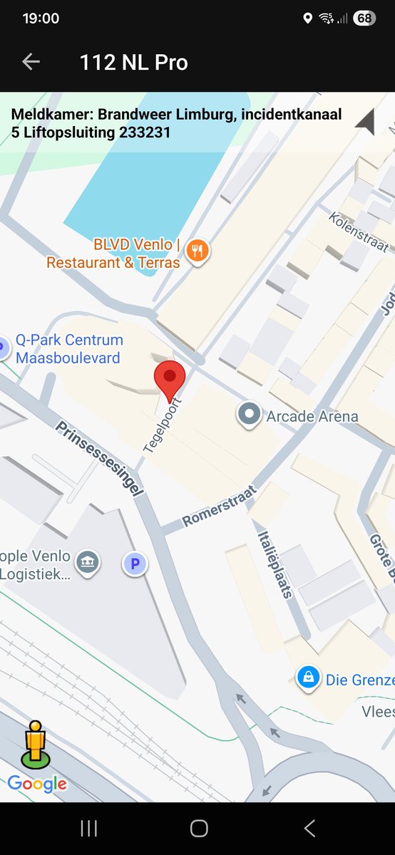 Liftopsluiting in Venlo met brandweer inzet