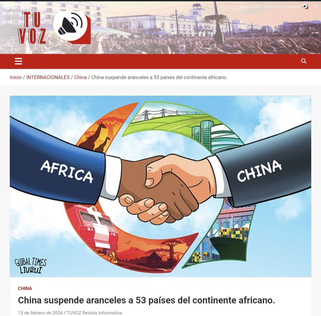 China suspende aranceles a 53 países del continente africano.
El mandatario chino,#XiJinping anunció arancel cero a 53 países africanos desde el 1 de mayo de 2026 y prometió ampliar el acceso a su mercado.
#China #africa #europa
tuvozdiasporaespañola.com/page/2/china-s…