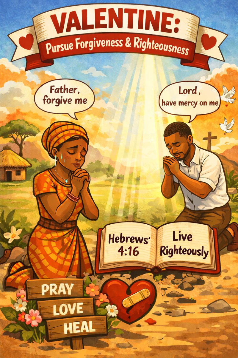 VALENTINE: Pursue Forgiveness &amp; Righteousness

The campaign for sexual purity does not end after valentine, it continues as a lifelong commitment each one must pursue . To those who ...

Follow our WhatsApp Channels for more;
whatsapp.com/channel/0029Va…

whatsapp.com/channel/0029Vb…