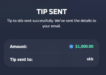 🥳Congratulations to skb with 250.000 XP wager over the last 24 hours!