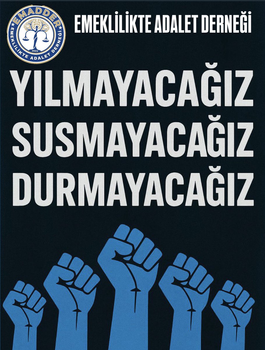 KADEMELİ EMEKLİ ANAYASAL EŞİTLİK ADALET MÜCADELESİNE EN UFAK DESTEK VERENE GÖNÜLDEN TEŞEKKÜR EDİYORUM EN KÜÇÜK KAZANIM BİLE ÇOK DEĞERLİ 
VİCDANININ ÇAMURUNU KADEMELİ EMEKLİ KAZANIMINA BULAŞTIRMAK İSTEYENLERİ KENDİ ÇAMURLU BIRAKIN CEVAP YAZMAYIN!
<a href="/EmadDernegi/">EMEKLİLİKTE ADALET DERNEĞİ ⚖️</a> 
#KademeKonferansı