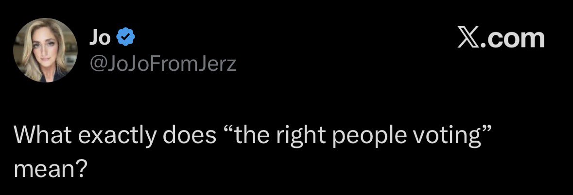 Former sizzler waitress and George Conway’s lesbian partner “Joanne from New Jersey” has another stupid question, so let’s help her out.

It means citizens, Joanne. 
American citizens.