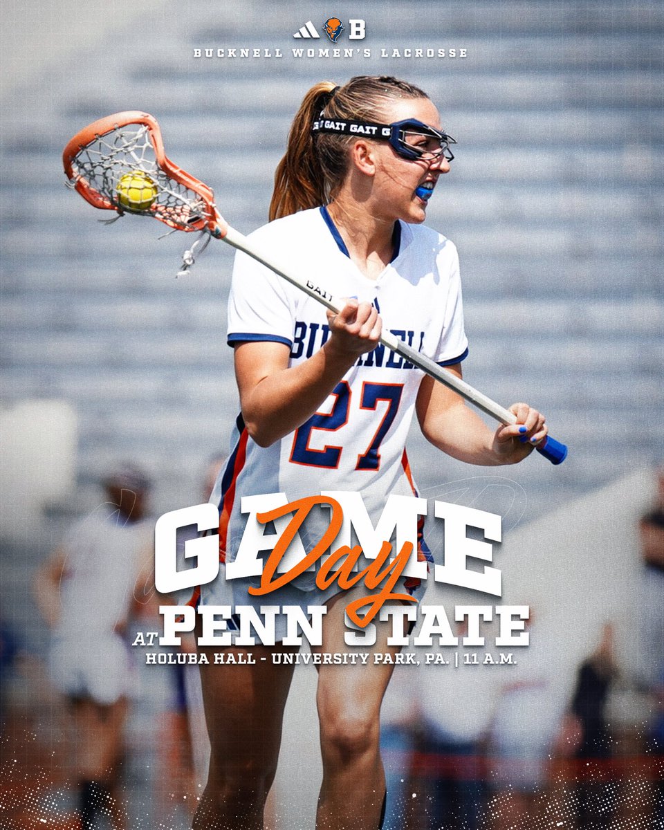 GAME DAY!!! We are on the road at Penn State! Game starts at 11 a.m.! #raybucknell🔶🔷🦬 

🆚 Penn State  
📍University Park, Pa. 
⏰ 11 a.m.
📺 BIG+
