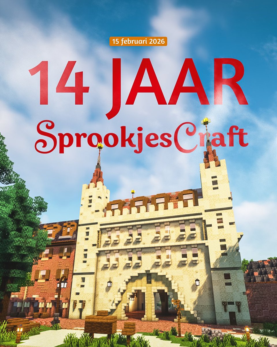 14 jaar SprookjesCraft! 🎉✨

Vandaag vieren we feest en jij bent uitgenodigd! We pakken groots uit en wensen iedereen een betoverende tijd toe in Bosrijk. 🌳🏰

Ook kan je vanaf vandaag achievements behalen! Verzamel ze allemaal. 🏆

Meer info: sprookjescraft.nl/14-jaar-sprook…