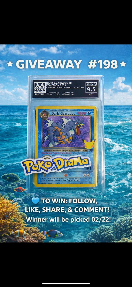 Pokemon__drama's tweet photo. 🚨giveaway #198🚨

1. Follow me
2. Repost 
3. Like 

Bonus entries:
1.Tag friends, every friend is 1 entry
2.Sub to my YouTube channel is 10 entries, comment below proof

https://t.co/cxx3ojd4bi

Winner selected Sunday 2/22/26

Must claim in 24 hours

Giveaway: open to US & international! International covers shipping US covers half shipping, must be 18+ or have parent’s permission to enter, open on my Instagram, Bluesky & X/Twitter accounts, so triple your chance & enter on all 3!