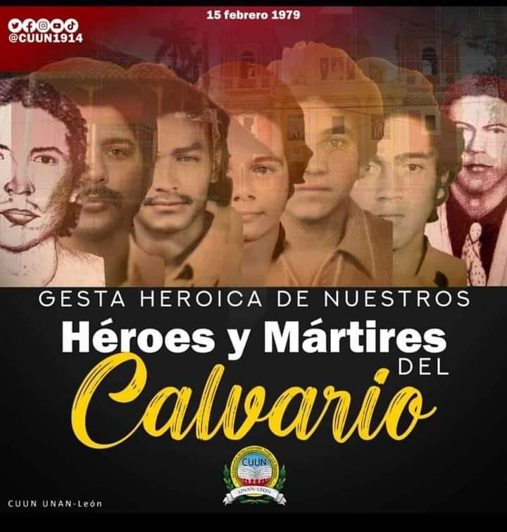 💥15 de febrero 1979

👉La Guardia somocista perpetró una masacre en la Iglesia El Calvario en León, que había sido tomada por jóvenes miembros del Movimiento Pueblo Unido. (MPU).

<a href="/CsarLogon2504/">César López González</a>
<a href="/EdgardSolorzan2/">Edgard Solorzano 🇳🇮</a>
<a href="/RDRFSLN_/">RDRFSLN_🇳🇮❤🖤</a>
<a href="/alvar_tellez/">Alvar Aragon tellez</a>
<a href="/Amanecerabz/">#TodosSomosDaniel🇳🇮Amanecerabz</a> 
<a href="/FerminVallejos1/">Fermín</a>

#Nicaragua