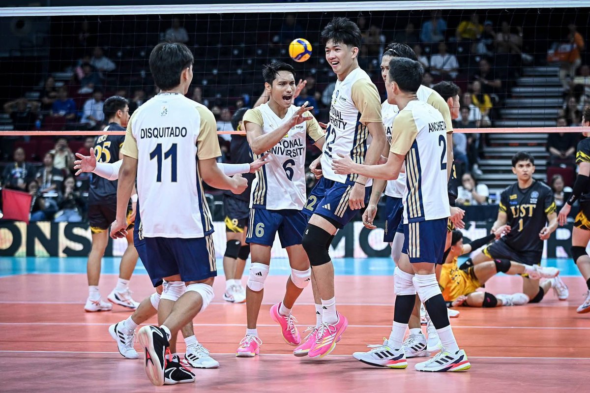 NU Bulldogs team stats after the opening weekend of #UAAPSeason88 Men’s Volleyball:

#1 Blocking (4.00/set)
#1 Serving (1.67/set)
#2 Setting (5.67/set)
#4 Digging (6.33/set)
#4 Receiving (36.84%)
#8 Spiking (30.69%)