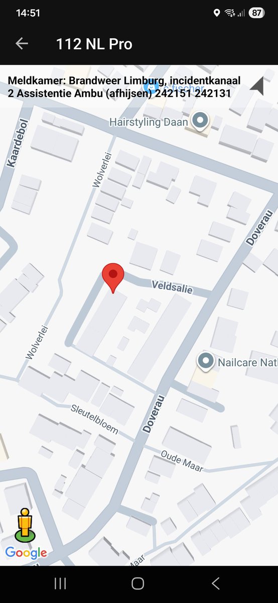 Assistentie Ambulance (afhijsen) met Prioriteit 1