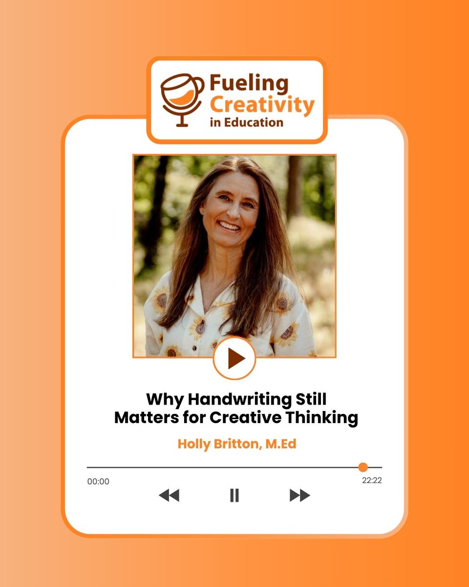 CreativityandE's tweet image. In our latest episode, we talk with Holly Britton about why writing by hand supports thinking, memory, and creativity in young learners.

🎧 Listen:
fuelingcreativitypodcast.com/why-handwritin…

#FuelingCreativity #CreativityInEducation #HandwritingMatters #K12Education