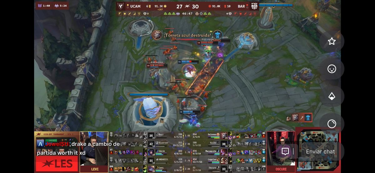 UCAM vs BAR de las mejores partidas que vi XD