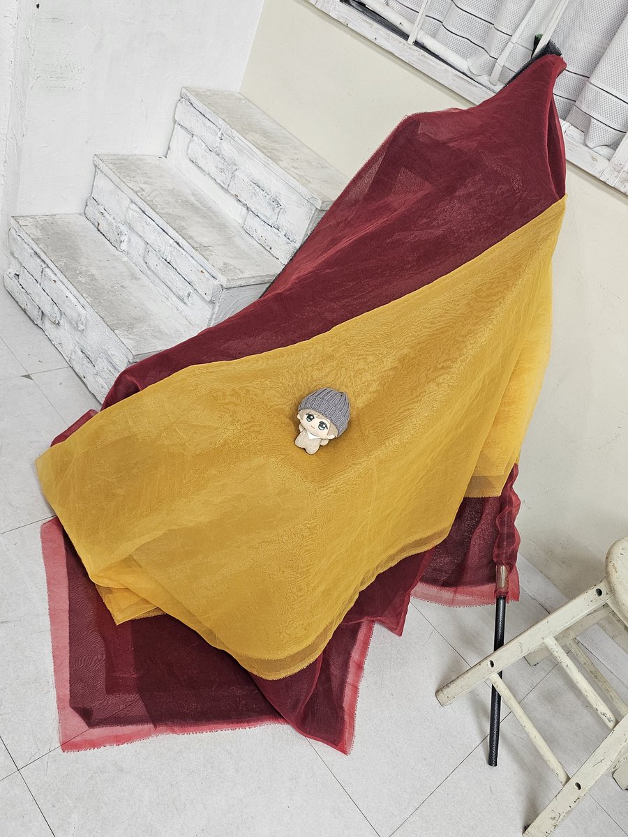 今日撮影中に旗あったら良かったのに準備してないな...的なことを言ったらすぐ錬成されて出てきた時にはおったまげました。なんで？？？その後最推しの旗になって狂喜乱舞した。
撮影してもらった写真はバチくそかっこよかったです📸