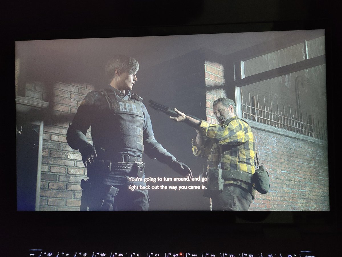 zong_killer's tweet photo. Leon's playthrough is hella fun

#residentevil2remake #gaming https://t.co/YDjScnzMZL