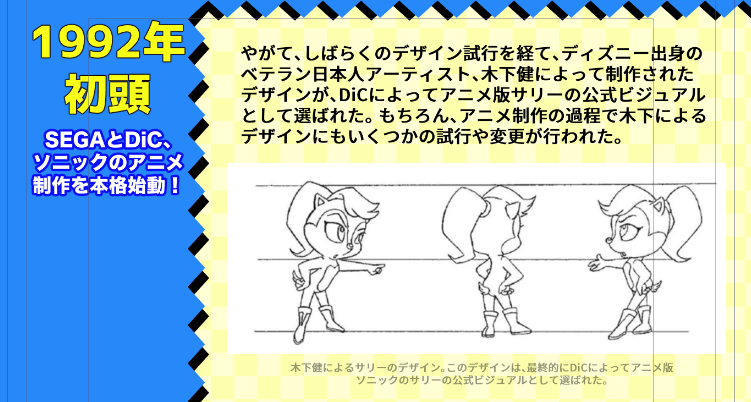 Working on my Sally Acorn fanzine, and it's been really fun to explore these weird first years of the Sonic franchise, seeing the context of Amy's creation, and how Sally and Amy were being created in the same time in different countries.