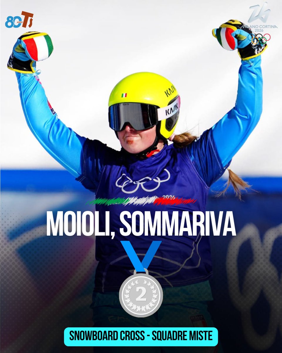 Argento per l'Italia nello snowboard!🥈

Sommariva e Moioli portano l'Italia al secondo posto del gradino alle Olimpiadi di snowboard e conquistano la 21esima medaglia per il tricolore italiano 🇮🇹❤️

#Tuttosport #MilanoCortina #Olimpiadi