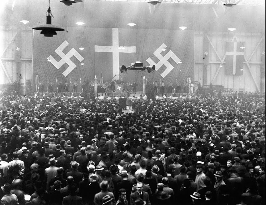 Another photo scrubbed from history and downplayed by subversives. 

This picture is from the Berlin Sportpalast (Berlin Sports Palace), during the Reich Conference, of the “Deutsche Christen” (German Christians) on November 13, 1933.