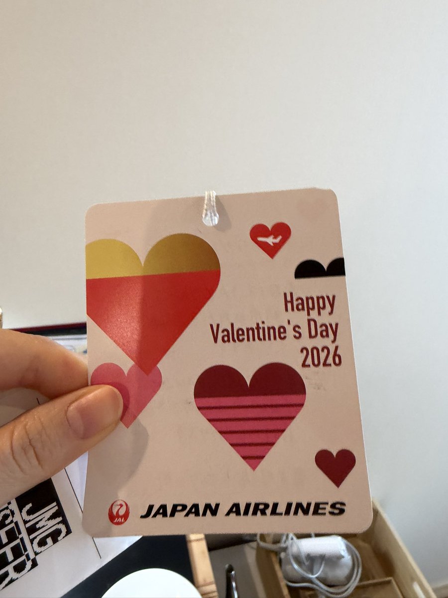 _mayu__t_'s tweet photo. バレンタインデーにJAL乗ったらキャリーバッグに付いていた❤️📝
手書きだなんておJALさん素晴らしい🥹
#JAL https://t.co/ujSSwaBTOA