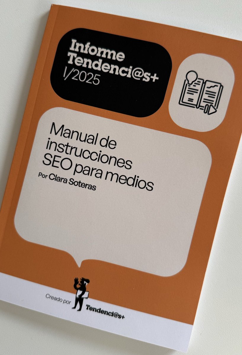 sandramorenog_'s tweet image. 📖📊 ‘Manual de instrucciones #SEO para medios’ de @ClaraSoteras aporta una visión práctica sobre #Discover, tendencias y cómo integrar la evolución de la IA sin perder el criterio periodístico.