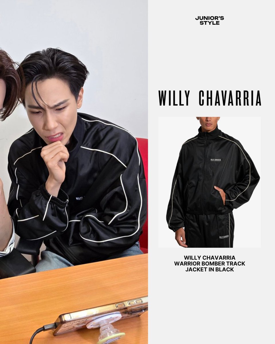 JUNIOR PANACHAI with Willy Chavarria 

#WillyChavarria
- Warrior Bomber Track Jacket in Black

#junniorrs #MyRomanceScammerEP3